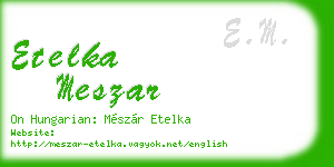 etelka meszar business card