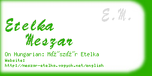 etelka meszar business card
